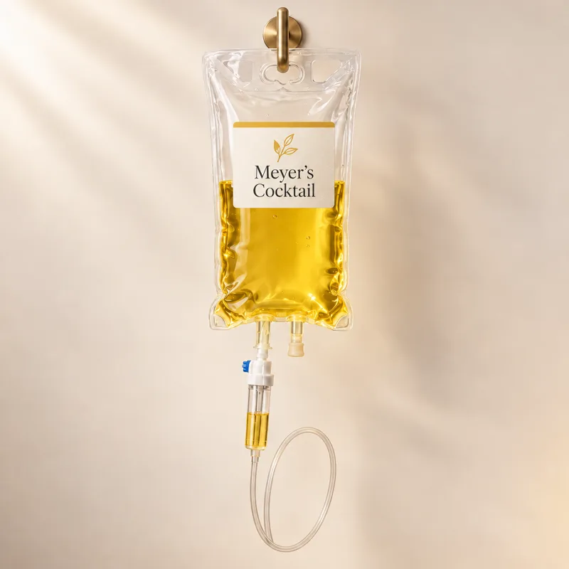 A Meyer's Cocktail bag hanging from a brass hook